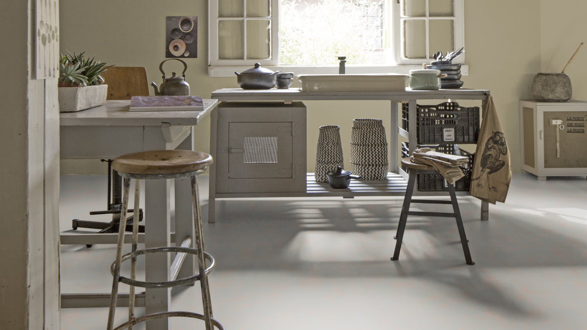 Cavero Linoleumboden 200cm | Farbe: Beige Grau | Raumbild 2 (Beispielbild, Farbe kann abweichen)