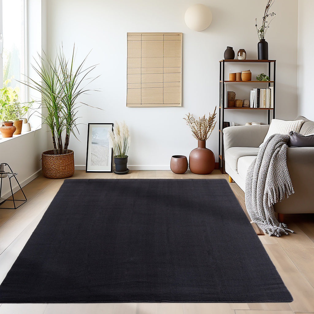 Sky 5400 Black Kurzflor Teppich