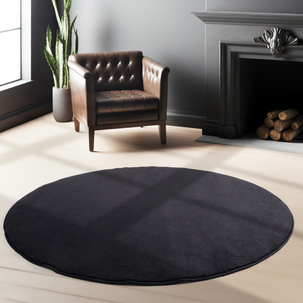 Sky 5400 Black Kurzflor Teppich