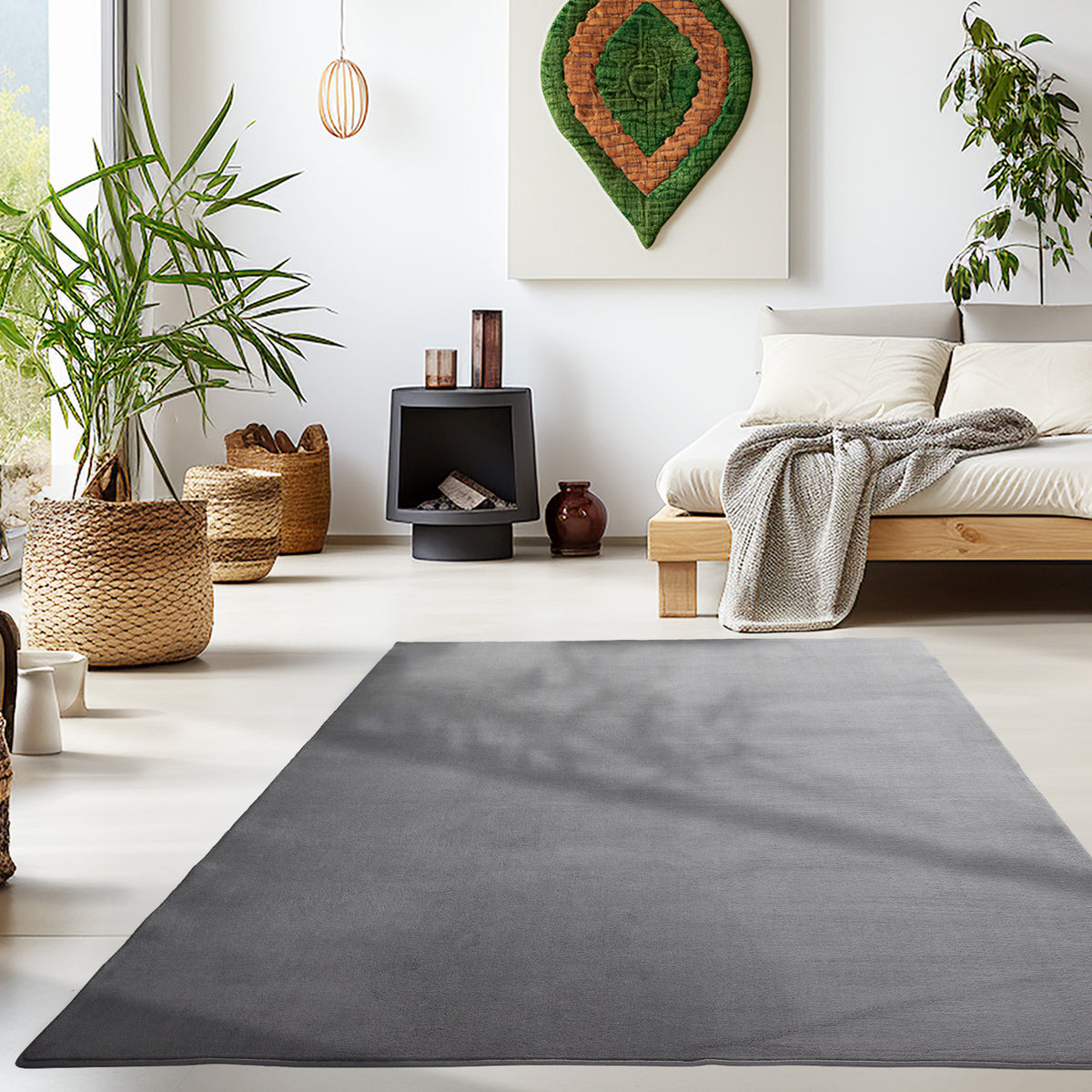 Sky 5400 Grey Kurzflor Teppich