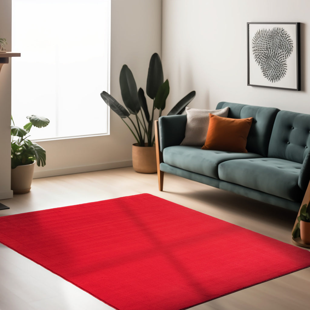Sky 5400 Red Kurzflor Teppich