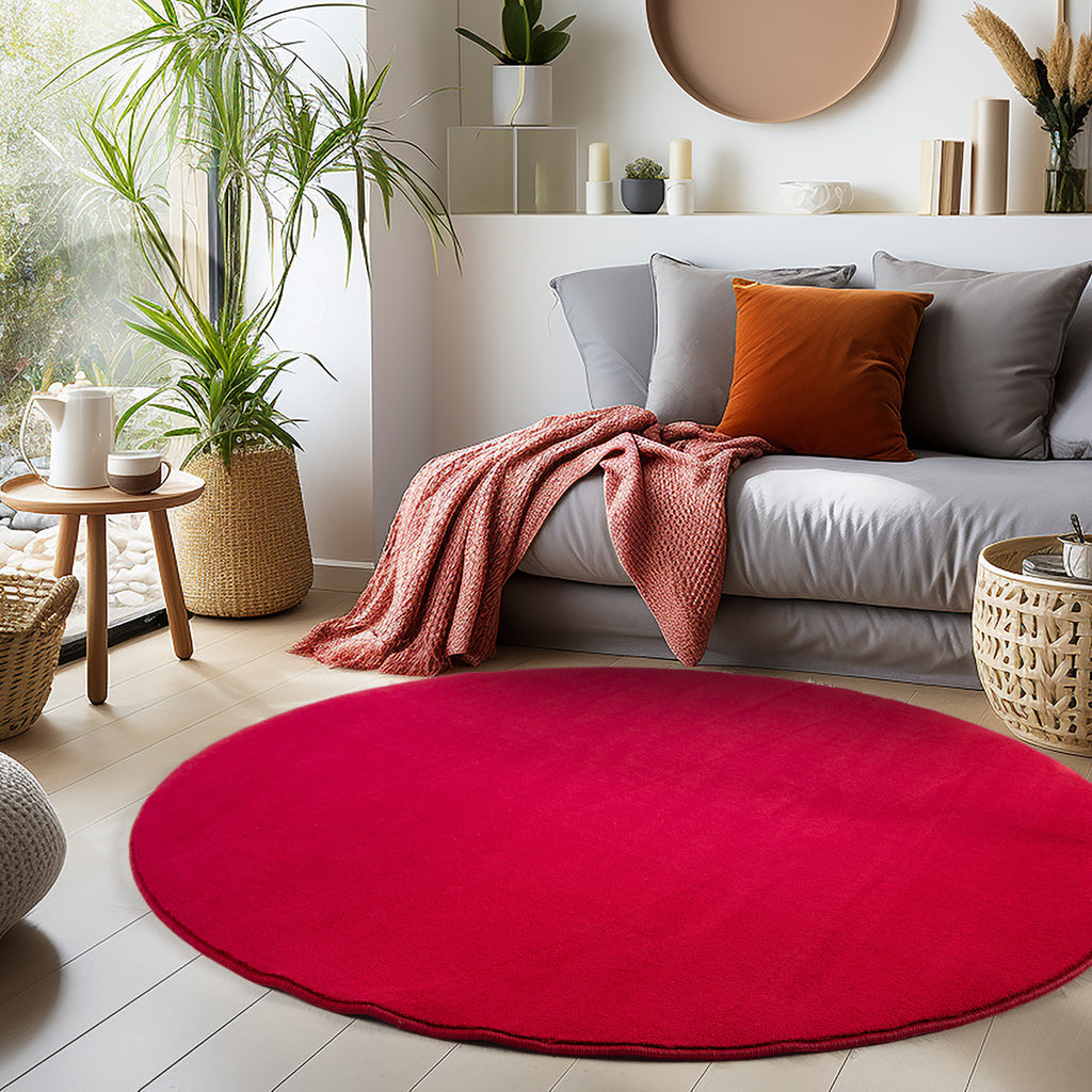 Sky 5400 Red Kurzflor Teppich