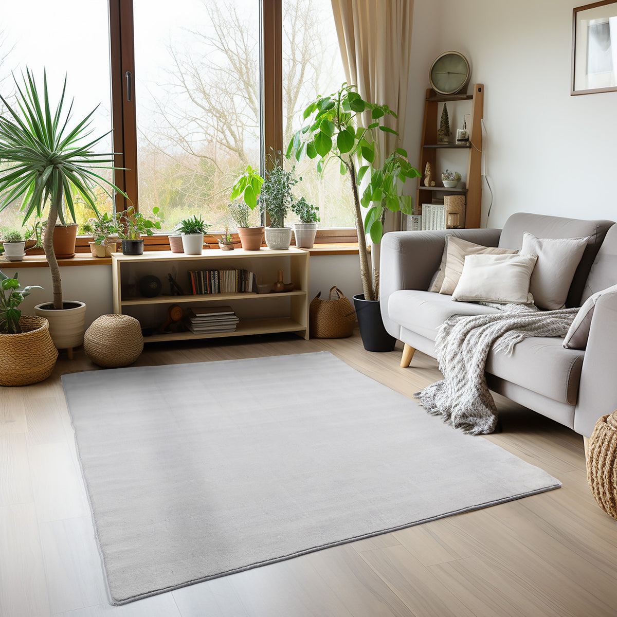 Sky 5400 Silver Kurzflor Teppich