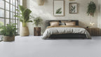 Lisvento R10 PVC-Boden homogen 200cm | Farbe: Hellgrau | Raumbild 1 (Beispielbild, Farbe kann abweichen)