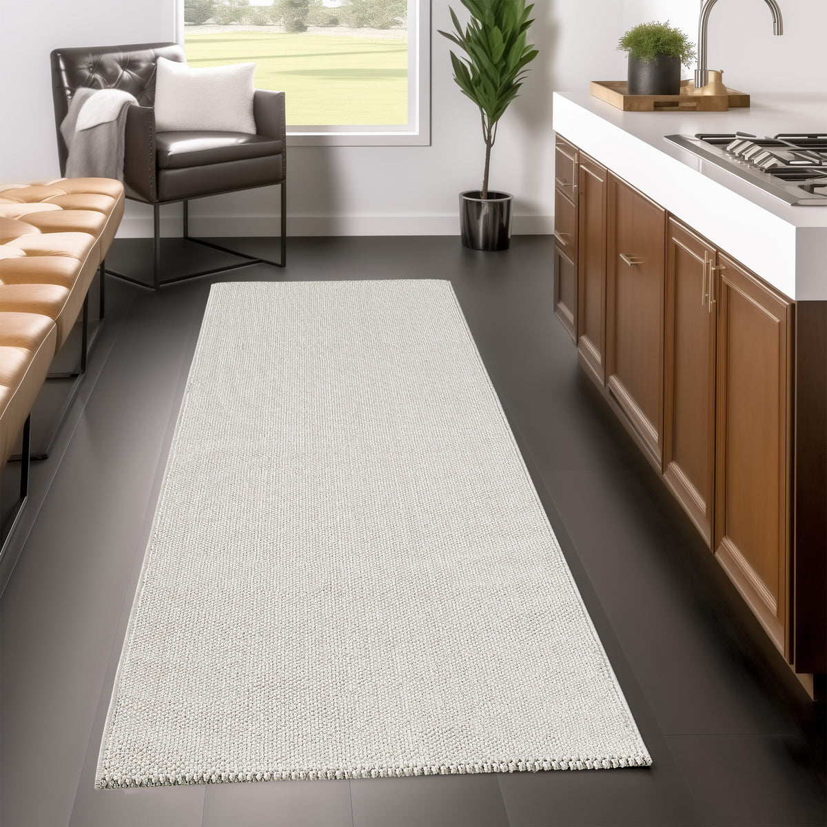 Loom 4300 Cream Kurzflor Teppich