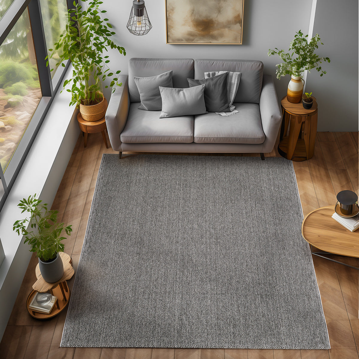 Loom 4300 Grey Kurzflor Teppich