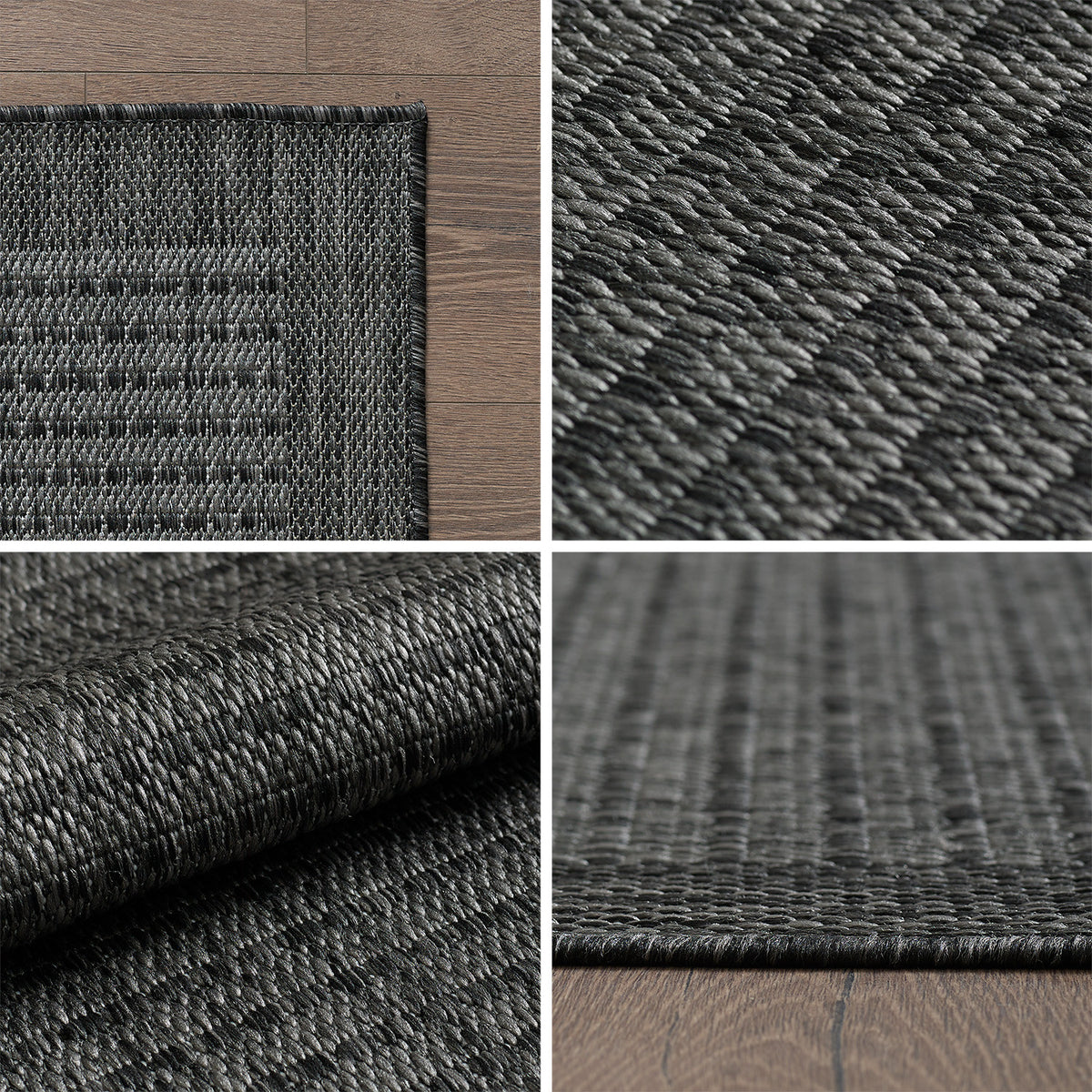Giza 1410 Black Outdoor Teppich