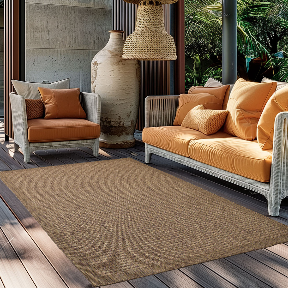 Giza 1410 Brown Outdoor Teppich