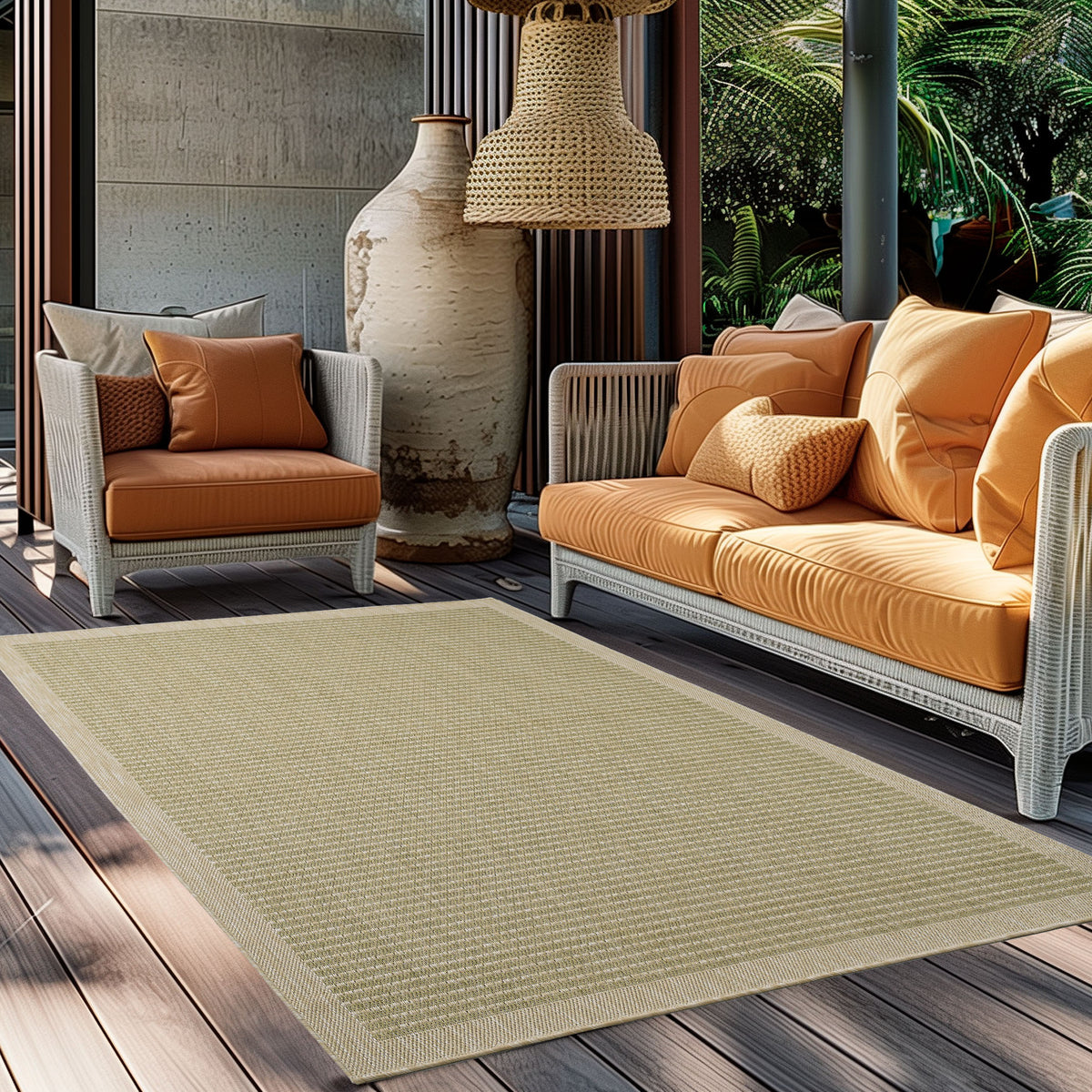Giza 1410 Green Outdoor Teppich