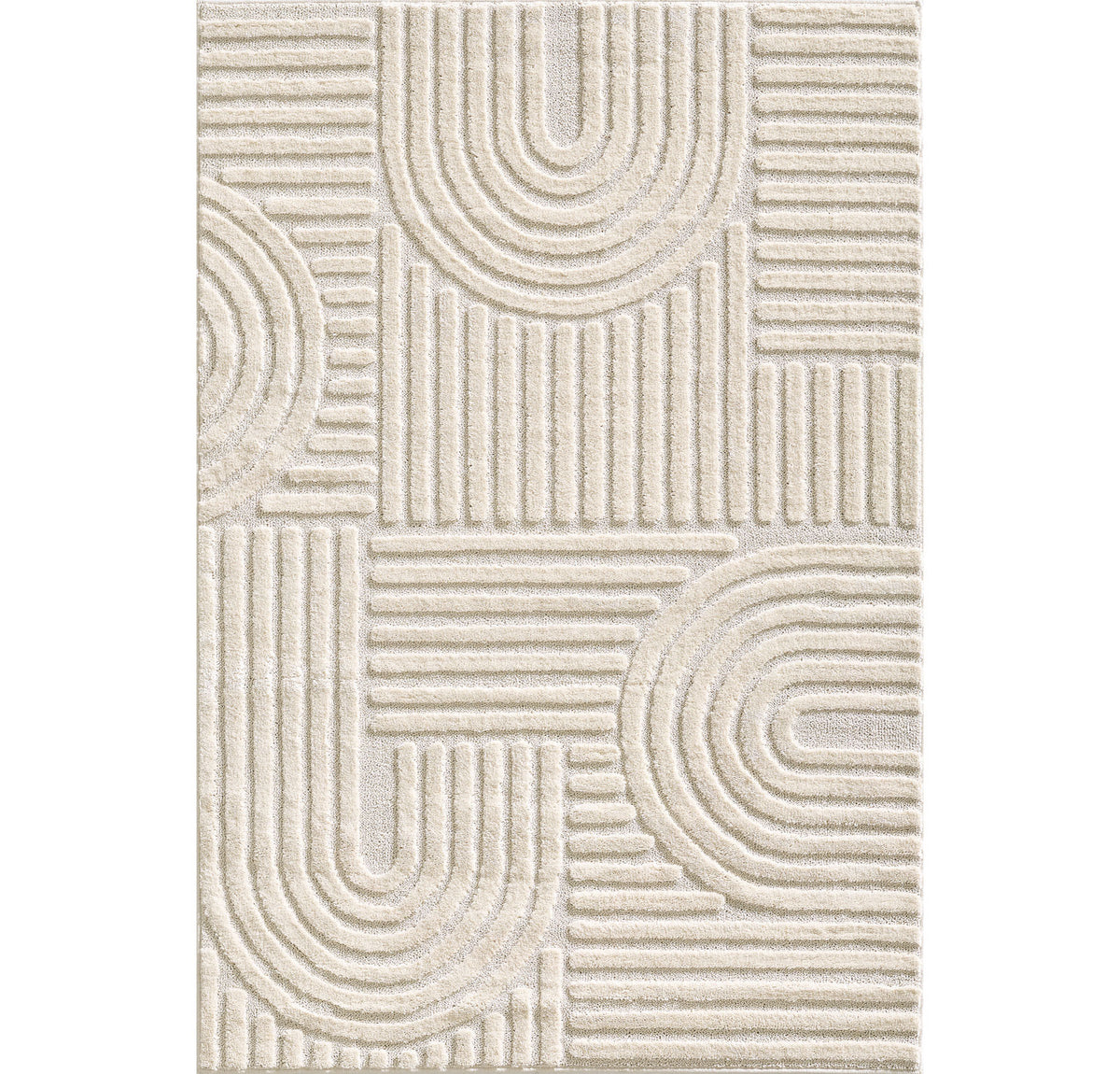 Art 1121 Cream Kurzflor Teppich
