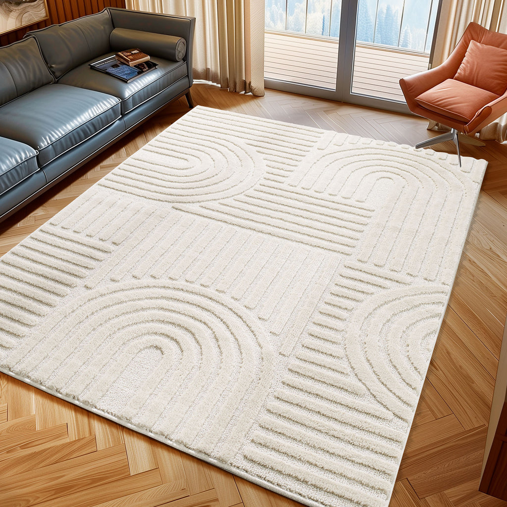 Art 1121 Cream Kurzflor Teppich