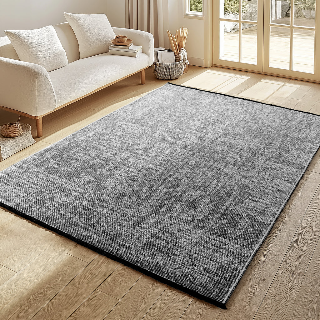 Space 1900 Grey Kurzflor Teppich