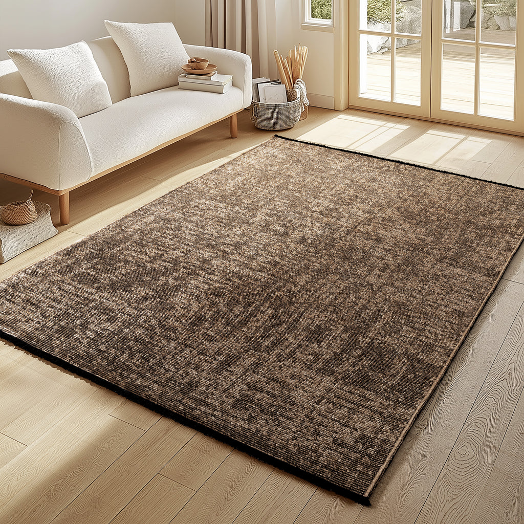 Space 1900 Brown Kurzflor Teppich