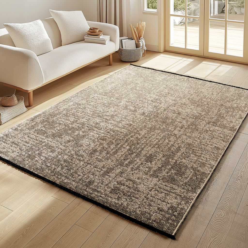 Space 1900 Beige Kurzflor Teppich