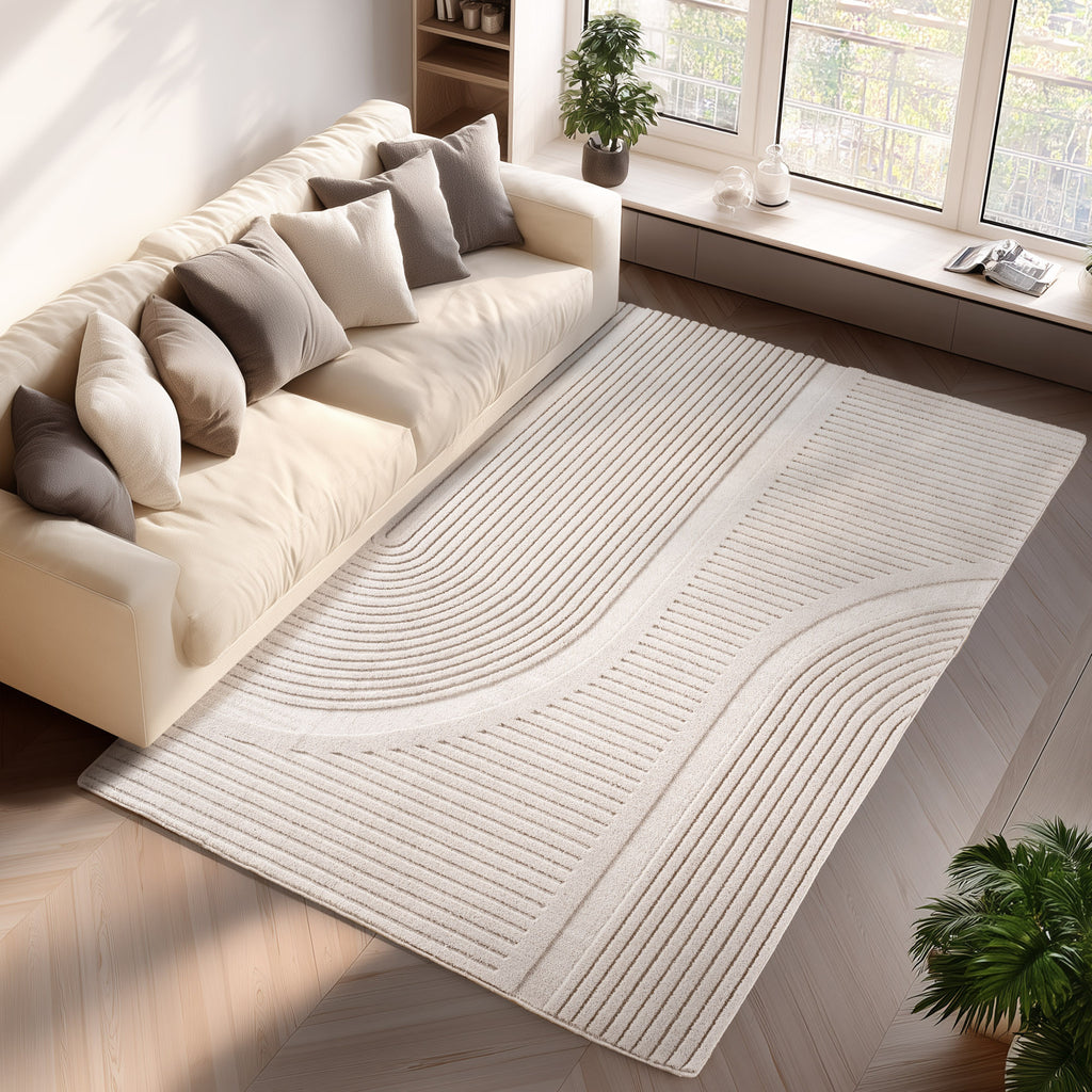 Pompei 1612 Cream Kurzflor Teppich