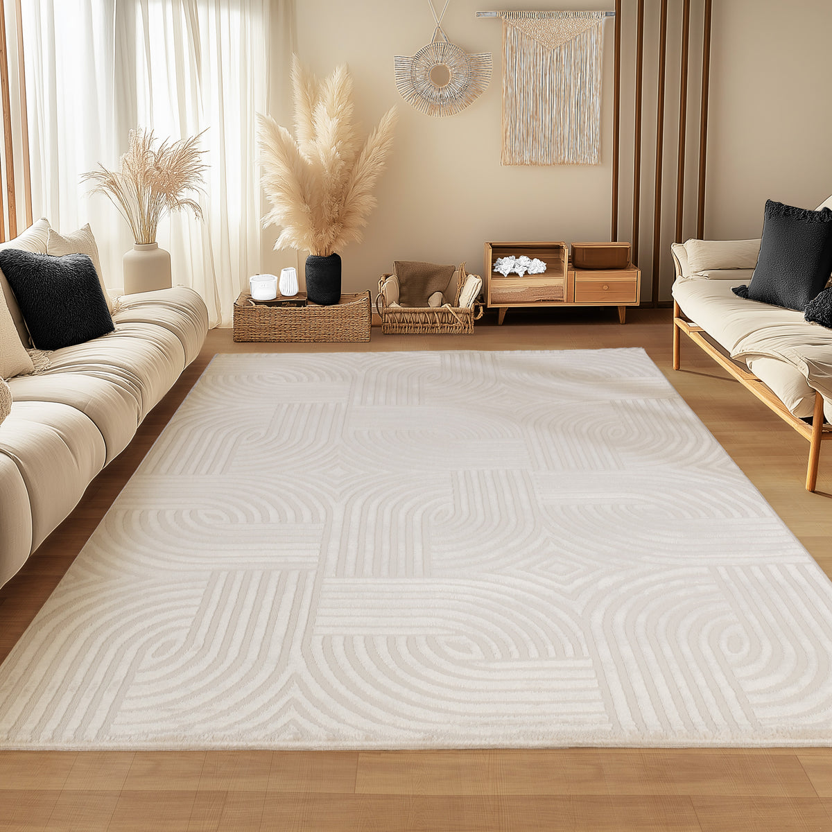 Sahara 1112 Cream Kurzflor Teppich