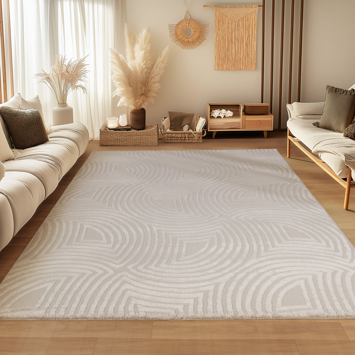 Sahara 1113 Beige Kurzflor Teppich
