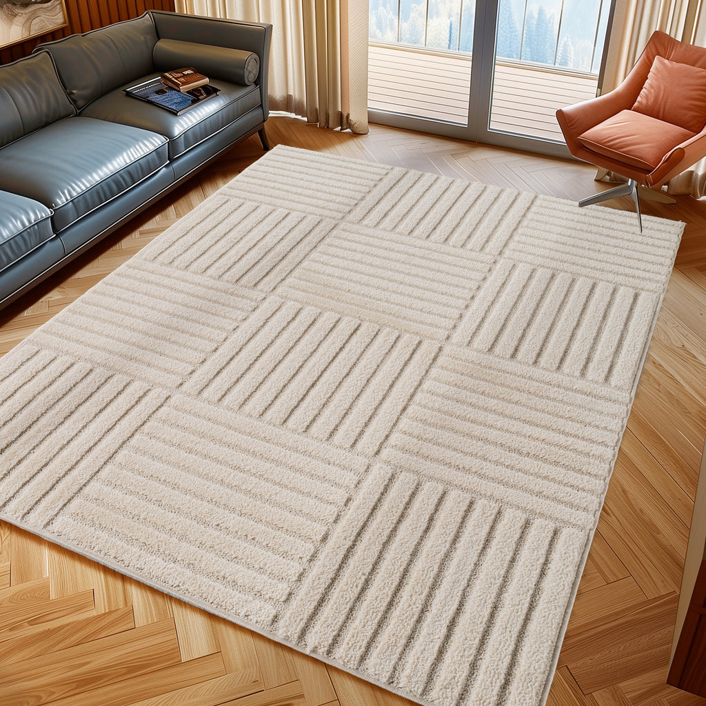 Art 1123 Cream Kurzflor Teppich
