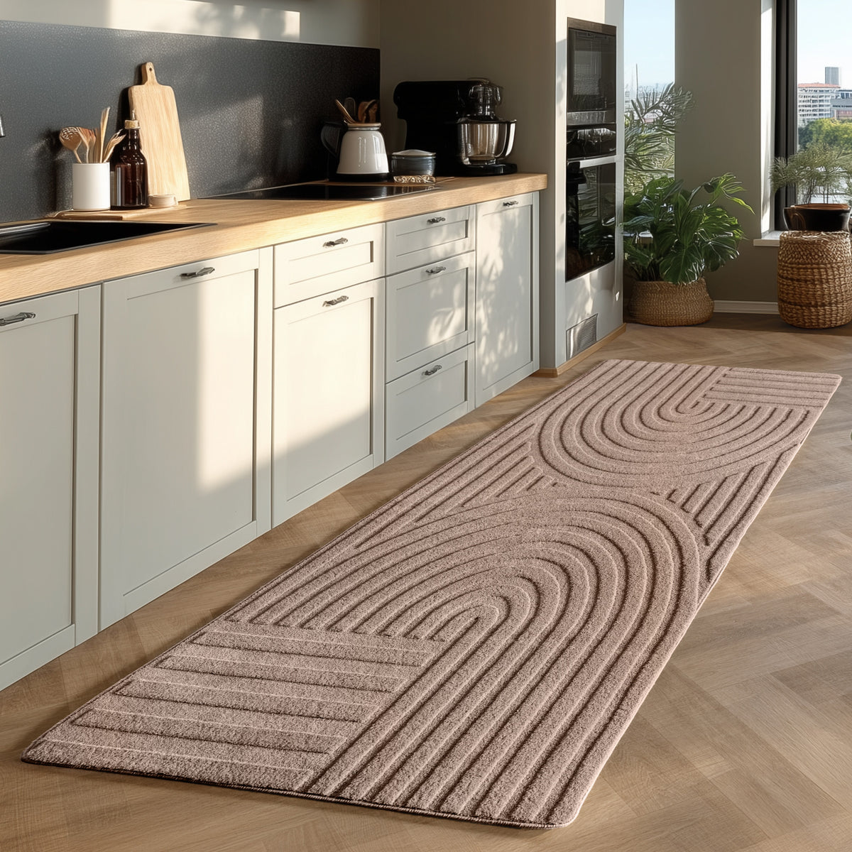 Pompei 1611 Beige Kurzflor Teppich