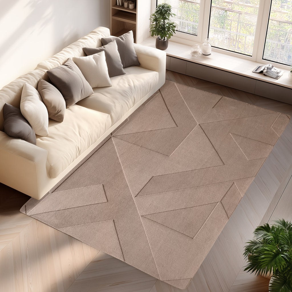 Pompei 1613 Beige Kurzflor Teppich