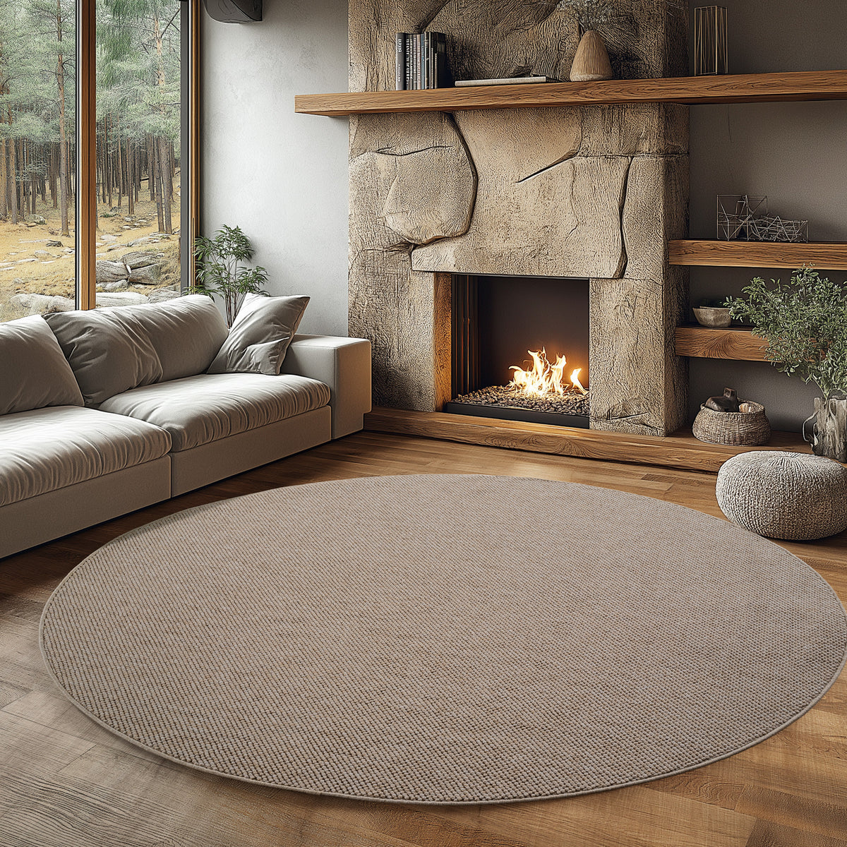 Helix 2200 Beige Kurzflor Teppich