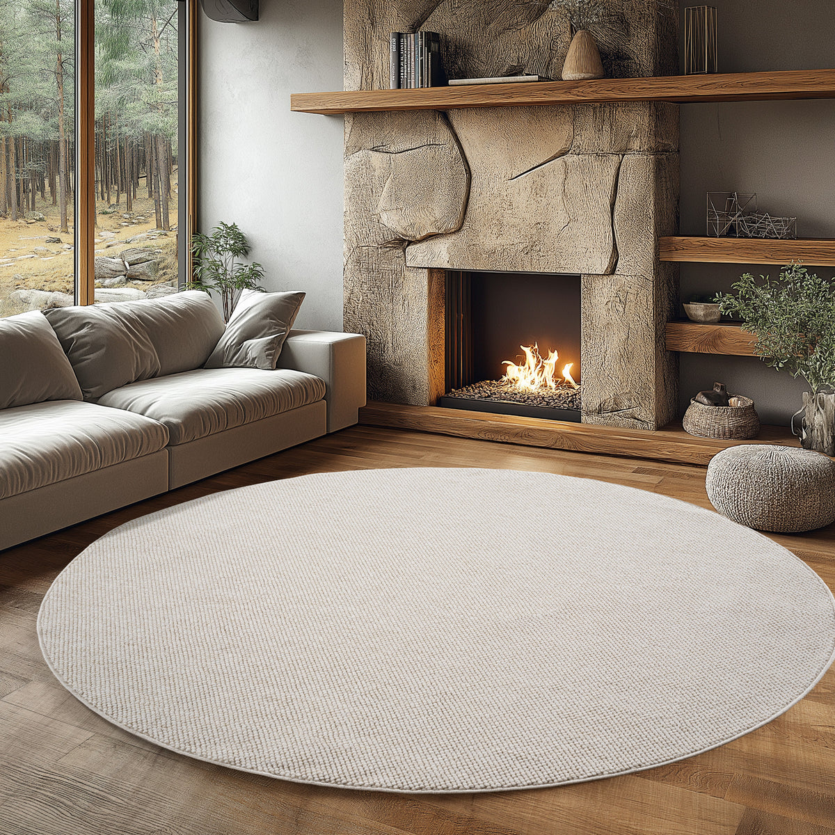 Helix 2200 Cream Kurzflor Teppich