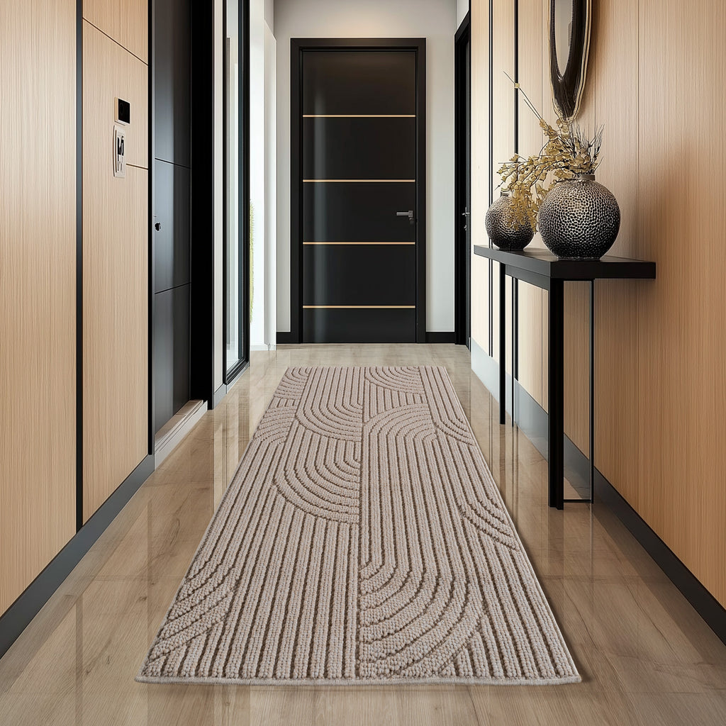 Helix 2201 Beige Kurzflor Teppich