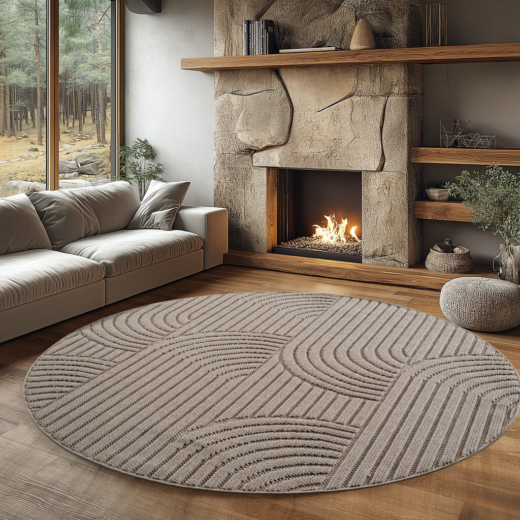 Helix 2201 Beige Kurzflor Teppich
