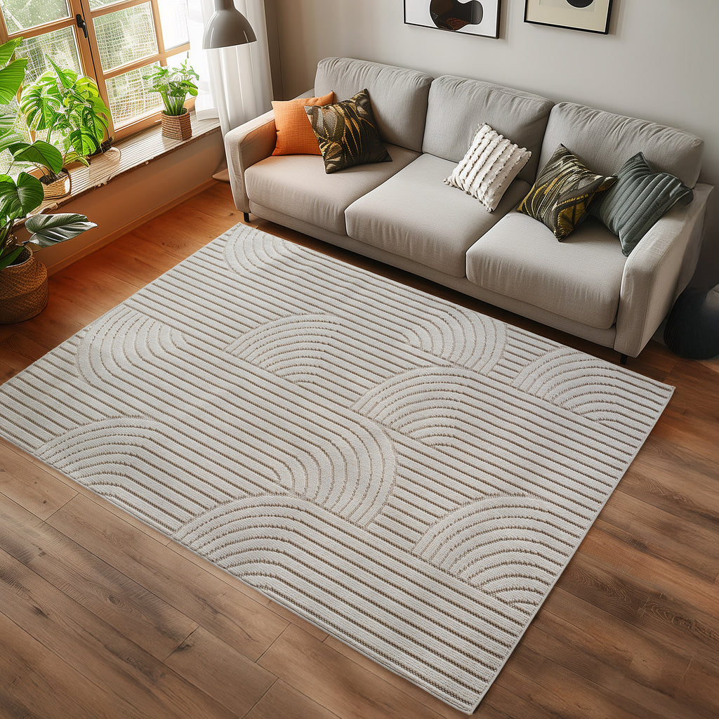Helix 2201 Cream Kurzflor Teppich