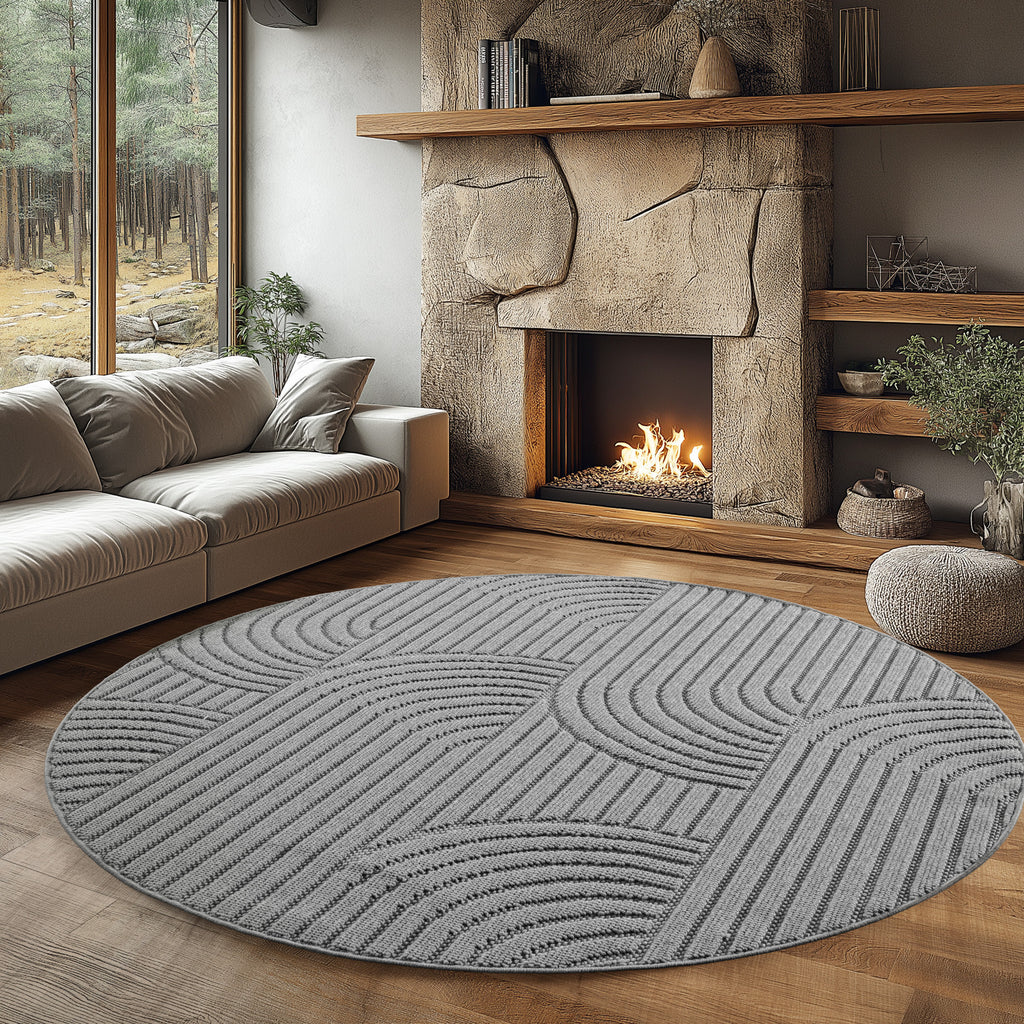 Helix 2201 Silver Kurzflor Teppich