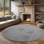 Helix 2201 Silver Kurzflor Teppich