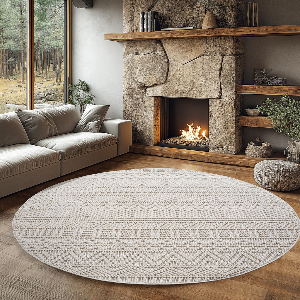 Helix 2202 Cream Kurzflor Teppich