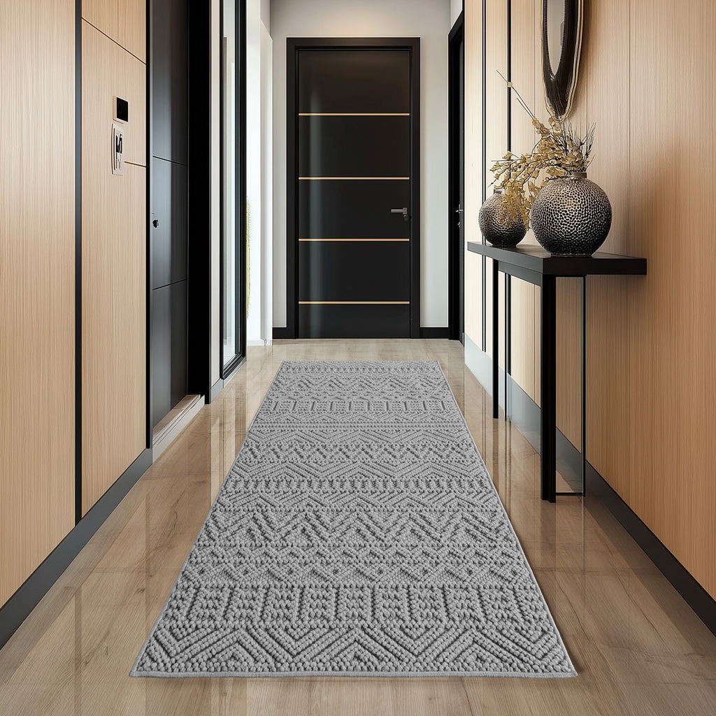 Helix 2202 Silver Kurzflor Teppich