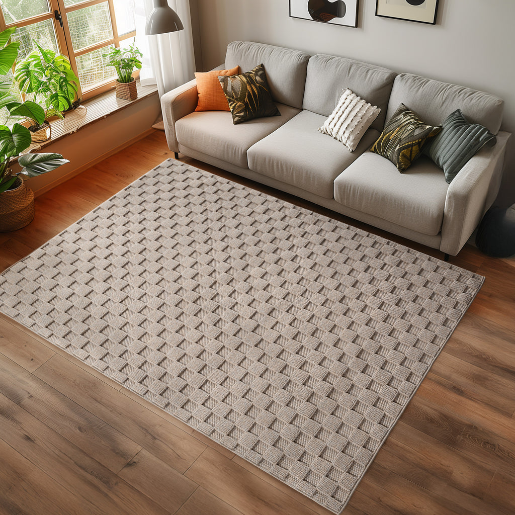 Helix 2203 Beige Kurzflor Teppich