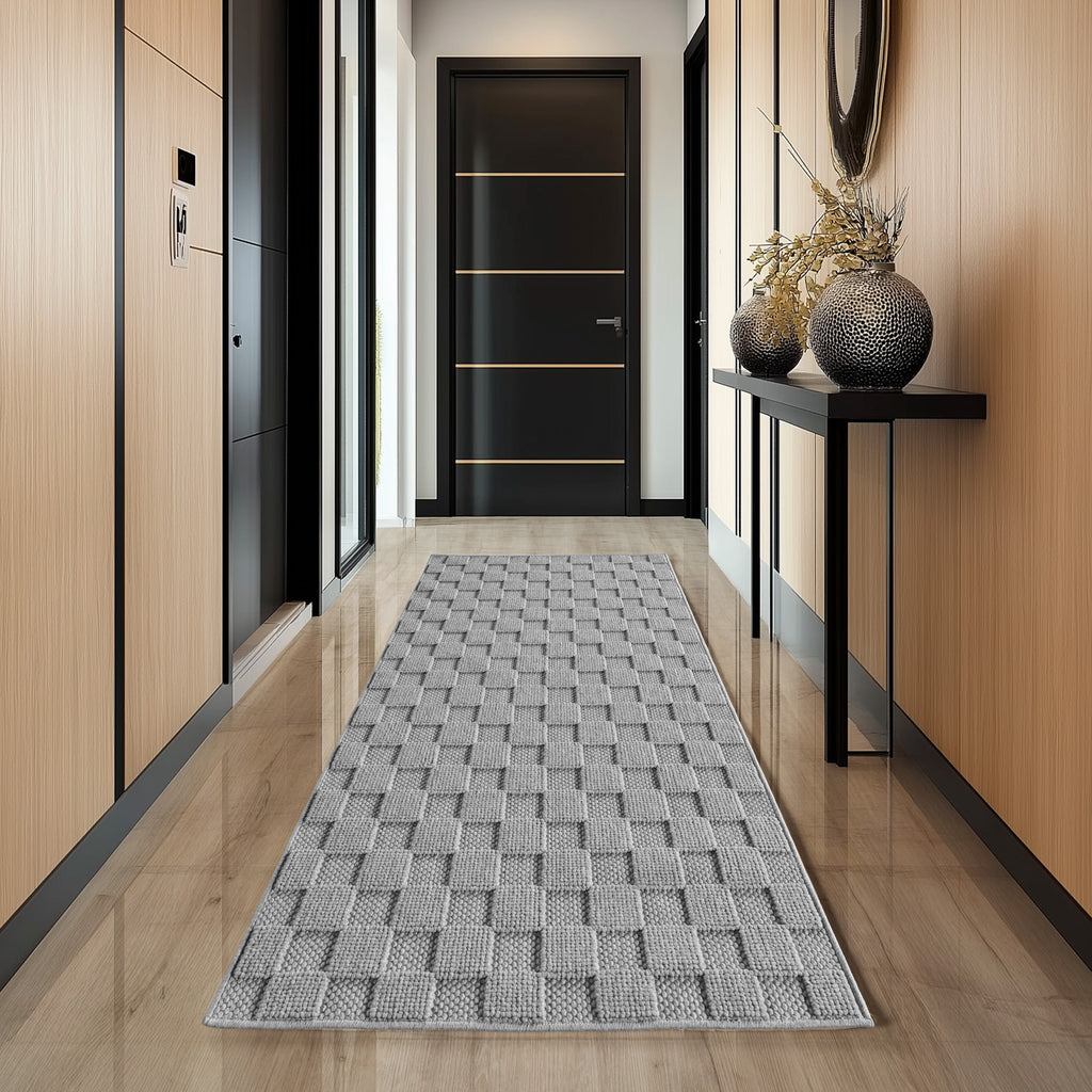 Helix 2203 Silver Kurzflor Teppich