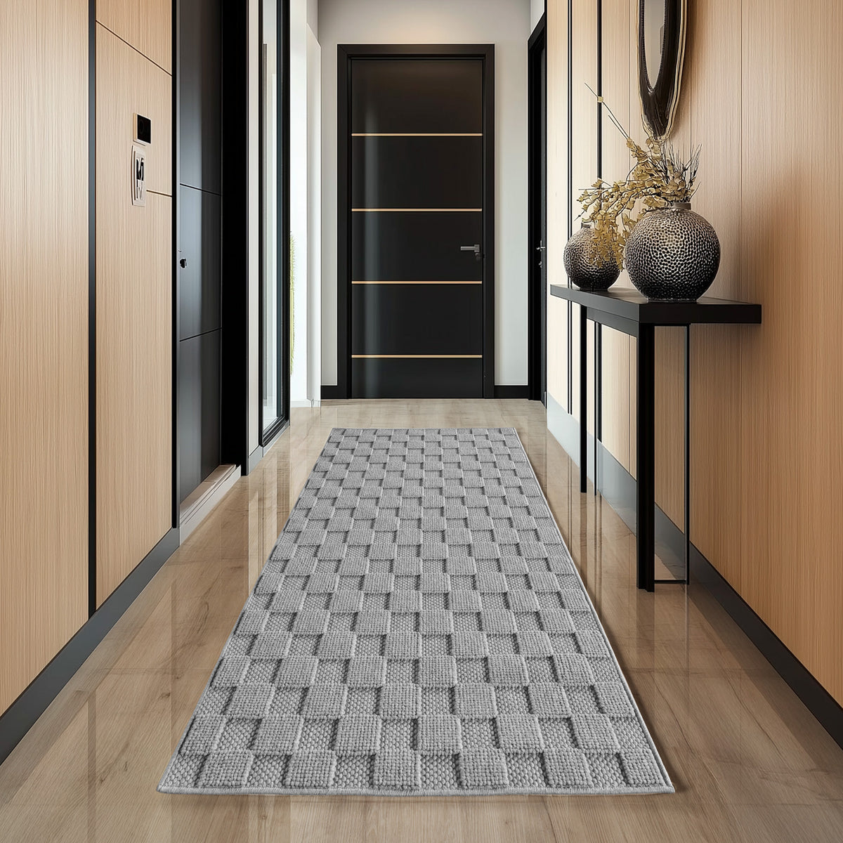 Helix 2203 Silver Kurzflor Teppich