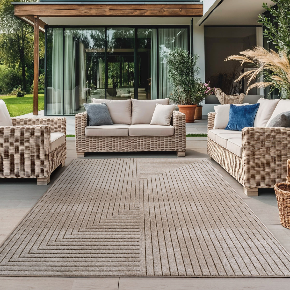 Nova 1202 Beige In-/Outdoor Teppich