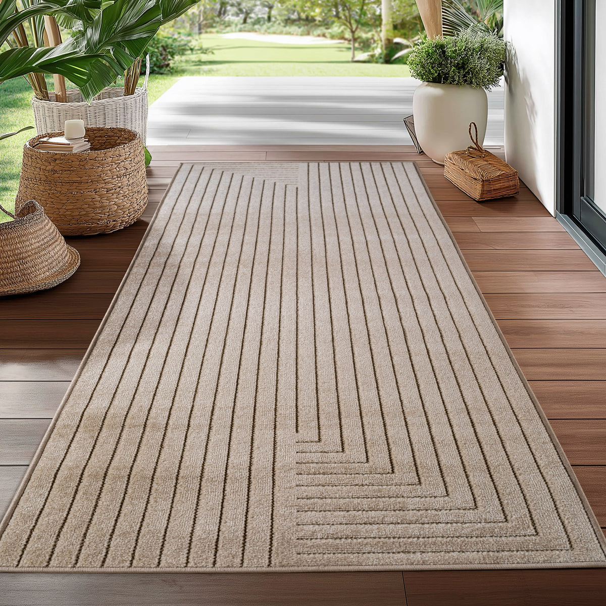 Nova 1202 Beige In-/Outdoor Teppich