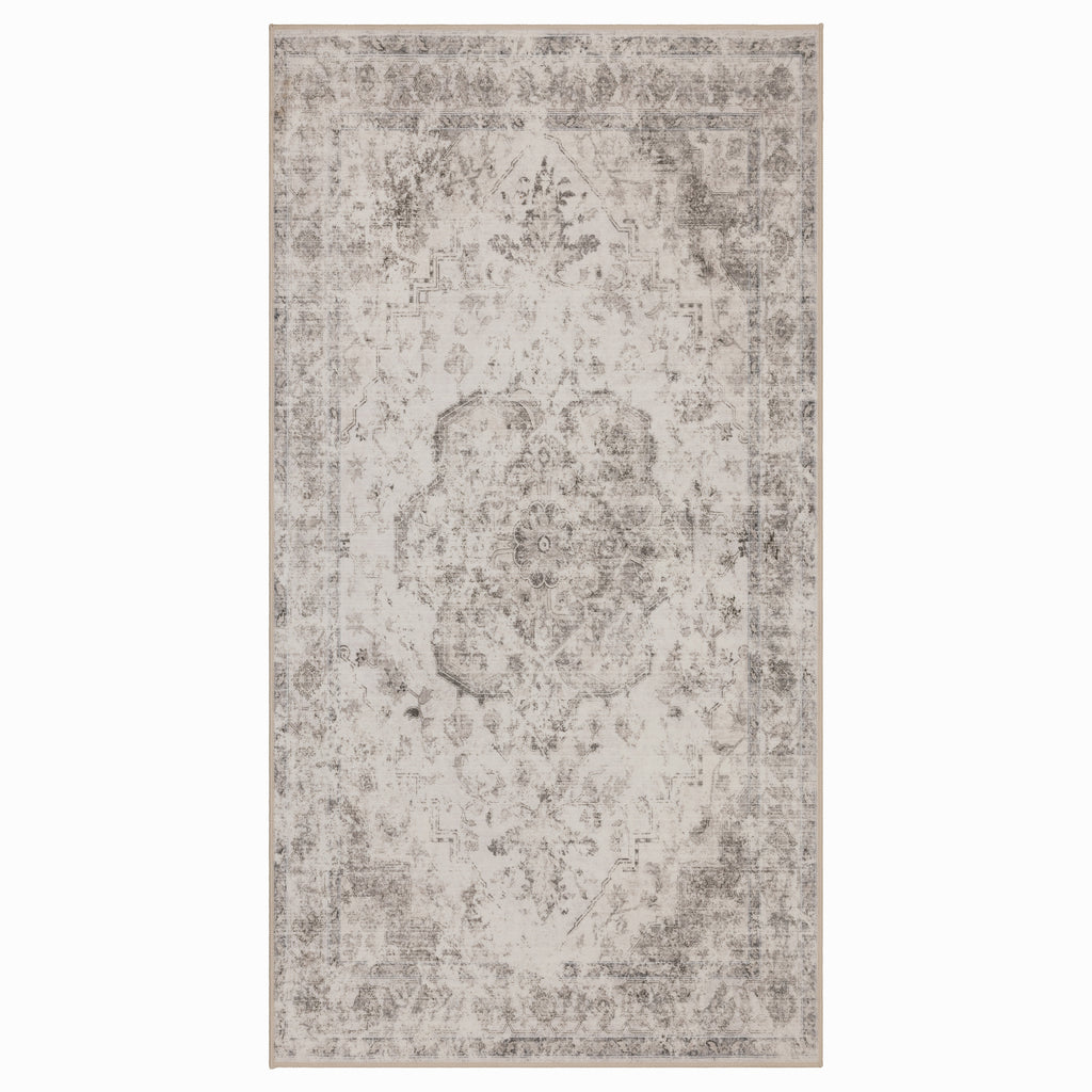 Inka 1141 Beige Kurzflor Teppich waschbar