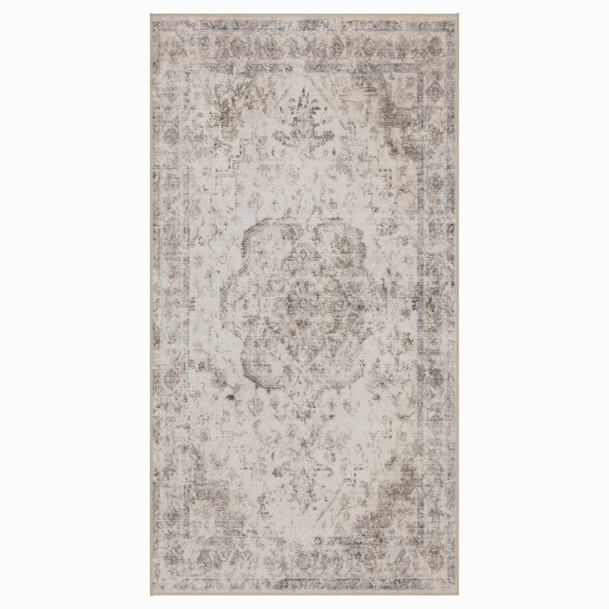 Inka 1141 Beige Kurzflor Teppich waschbar