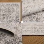 Inka 1141 Beige Kurzflor Teppich waschbar