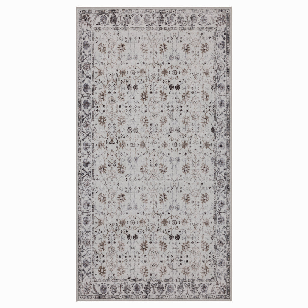 Inka 1142 Creme Kurzflor Teppich waschbar