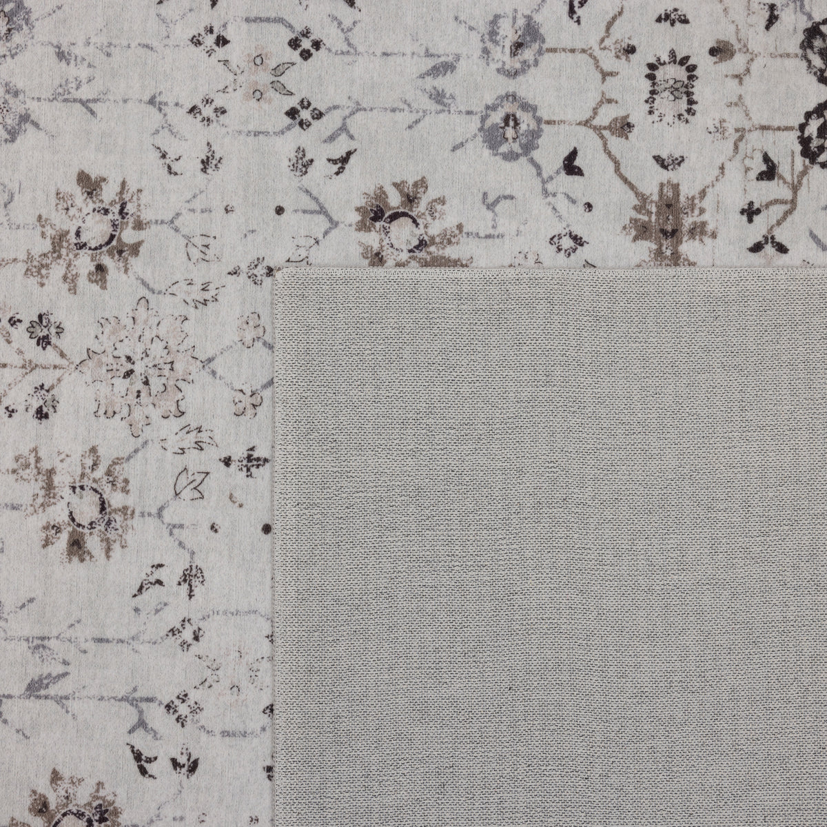 Inka 1142 Creme Kurzflor Teppich waschbar