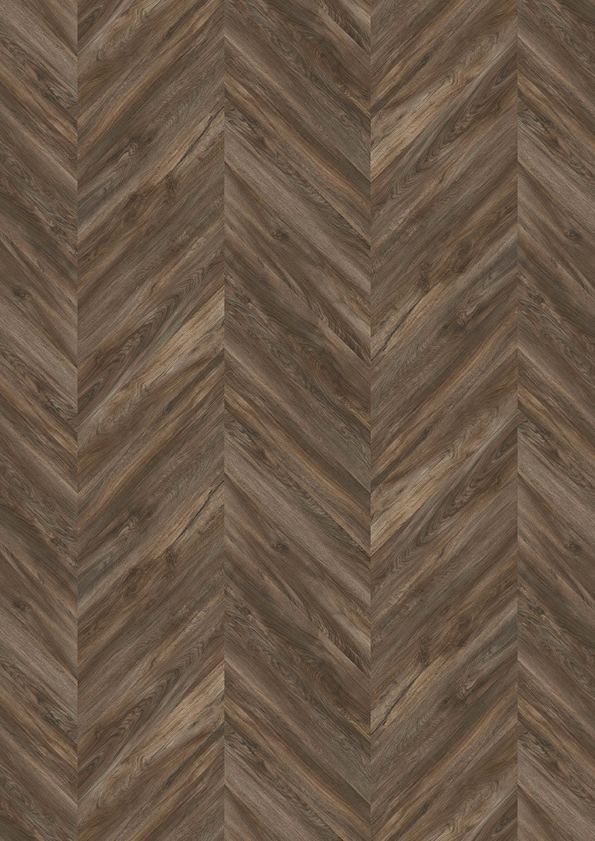 Kiruna Eiche Taupe Chevron – Klebevinyl 2,5mm
