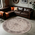 Inka 1143 Beige Kurzflor Teppich waschbar