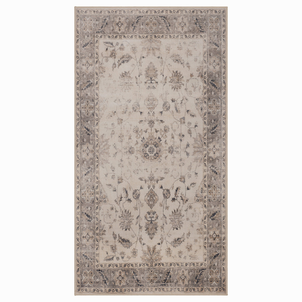 Inka 1143 Beige Kurzflor Teppich waschbar