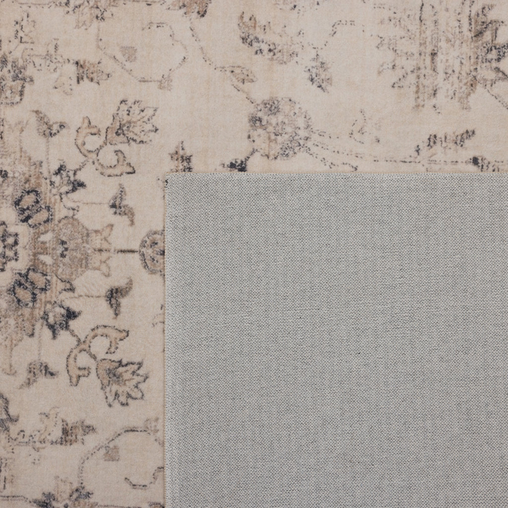 Inka 1143 Beige Kurzflor Teppich waschbar