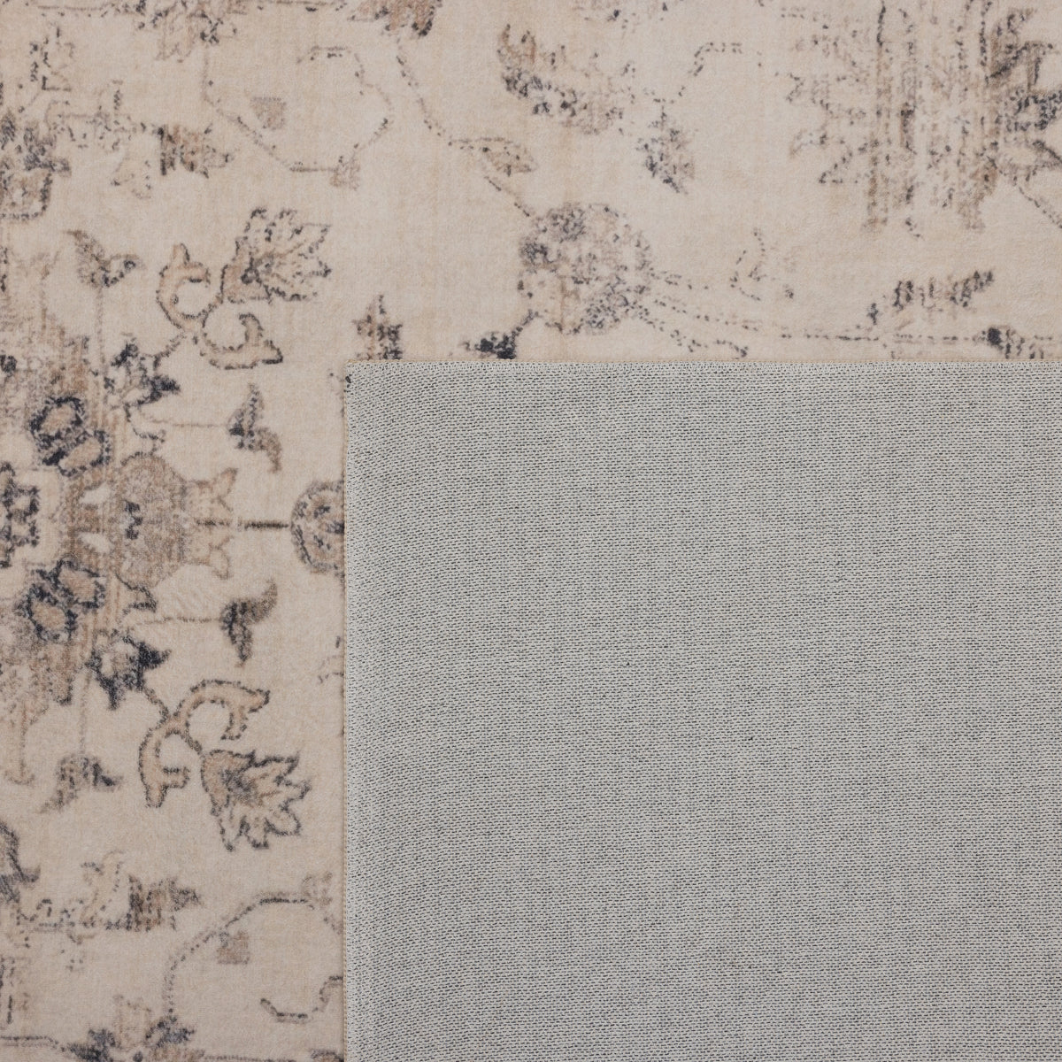 Inka 1143 Beige Kurzflor Teppich waschbar