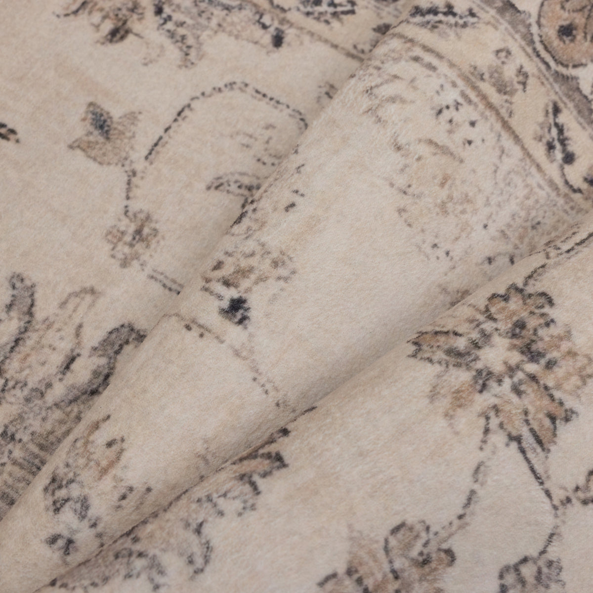 Inka 1143 Beige Kurzflor Teppich waschbar