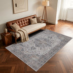 Inka 1144 Beige Kurzflor Teppich waschbar